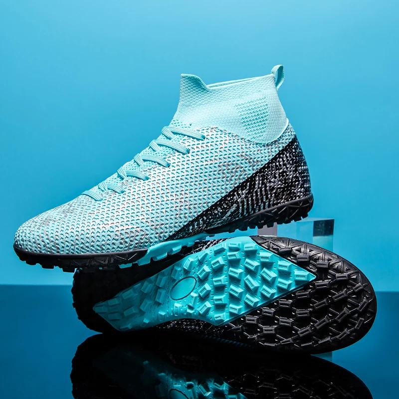 Nowe, popularne buty piłkarskie unisex: długie korki/korki do turfów, oddychające, antypoślizgowe i lekkie