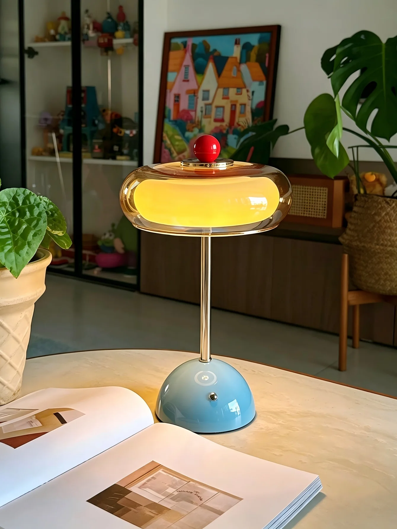 Home Decor Dopamine - Lampe de bureau vintage multicolore en