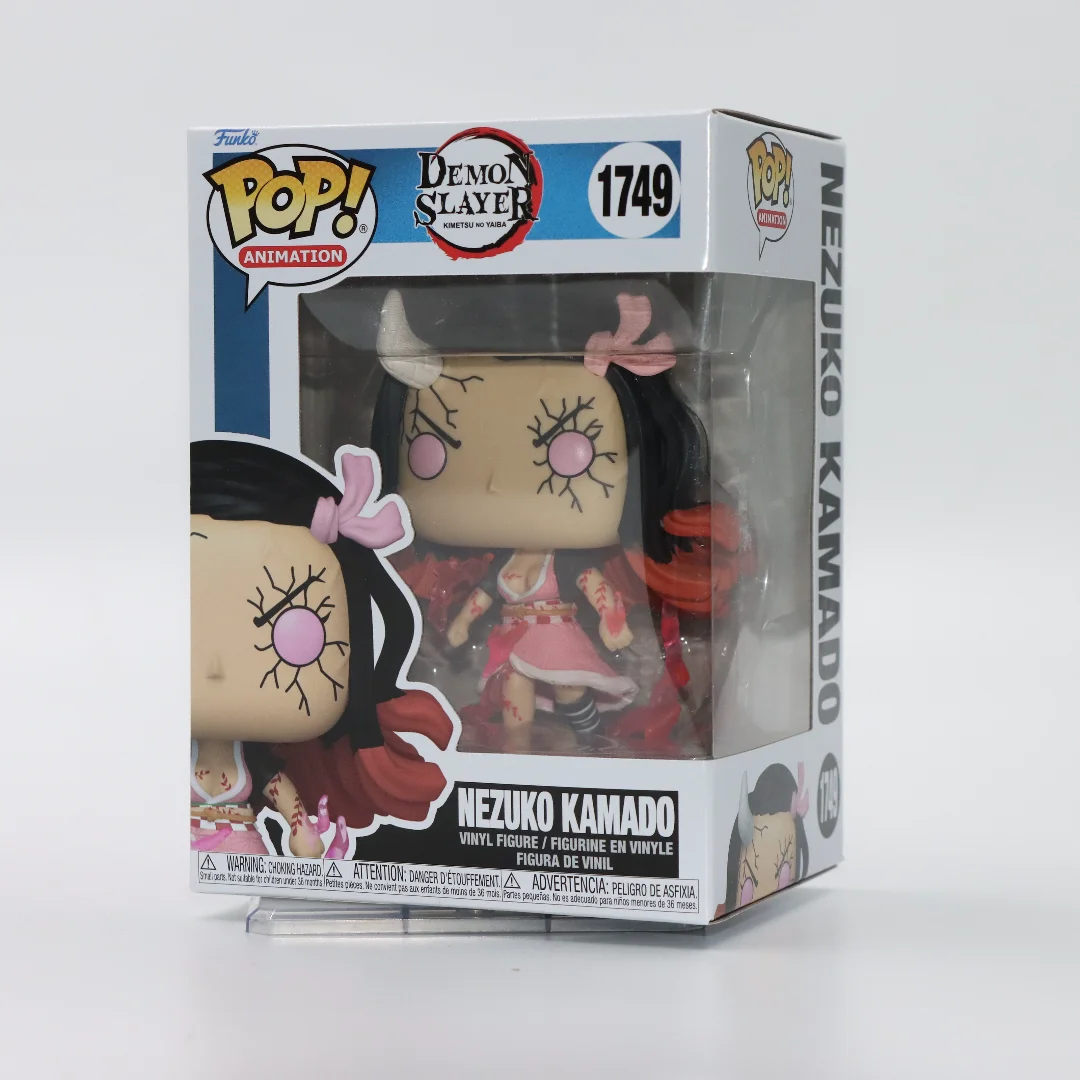Figuras de acción originales FUNKO POP Demon Slayer Blade Nezuko Kamado figura de Anime modelo juguete colección de regalo decoración de muñecas