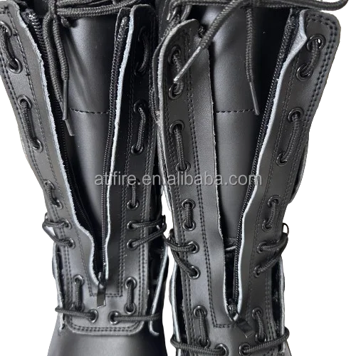 Firefighter Leather Safety Boots Flame Retardant Fireman Rescue Fire Fighting Protection Firefighting EN15090 Steel Toe Sole