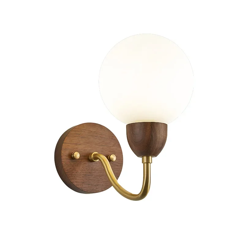 

Italian minimalist medieval style aisle corridor wall lamp American retro background wall bedroom bedside ambient light