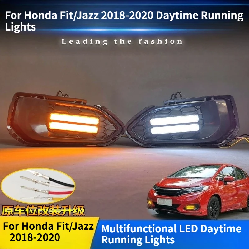 

For Honda Fit/Jazz 2018 2019 2020 Daytime Running Lights GK5 Modified LED Daytime Running Lights Turn Signal Accessories