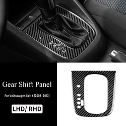 Real Soft Carbon Fiber Sticker LHD RHD for Volkswagen VW Golf 5 Golf 6 GTI R MK6 2008-2013 Scirocco 2009-2016 Gear Shift Panel