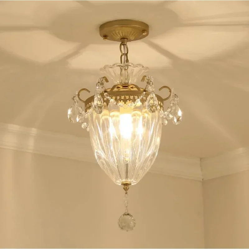 Merican Small Crystal Chandelier Lighting For Bedroom Study Room Ceiling Chandeliers Gold Black Lustre Cristal Light Fixtures