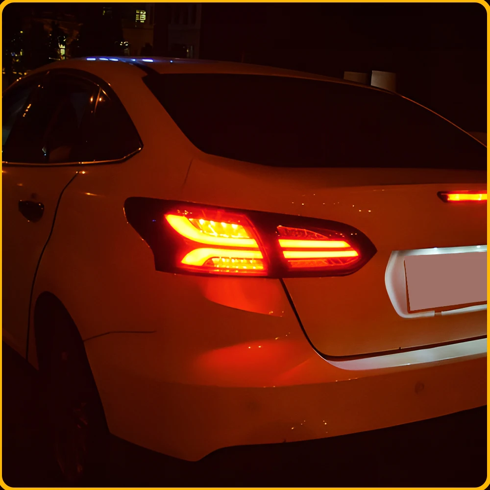 For Ford Focus Sedan 2015-2018 Modify Dynamic Sequential Turn Signal LED Taillight Assembly Plug and Play Auto Car Accessories