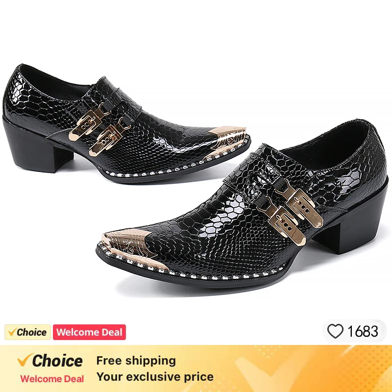 Men\'s Genuine Leather Oxford Shoes Formal Wedding Dress Shoes Party Club Brogues Flats for Males