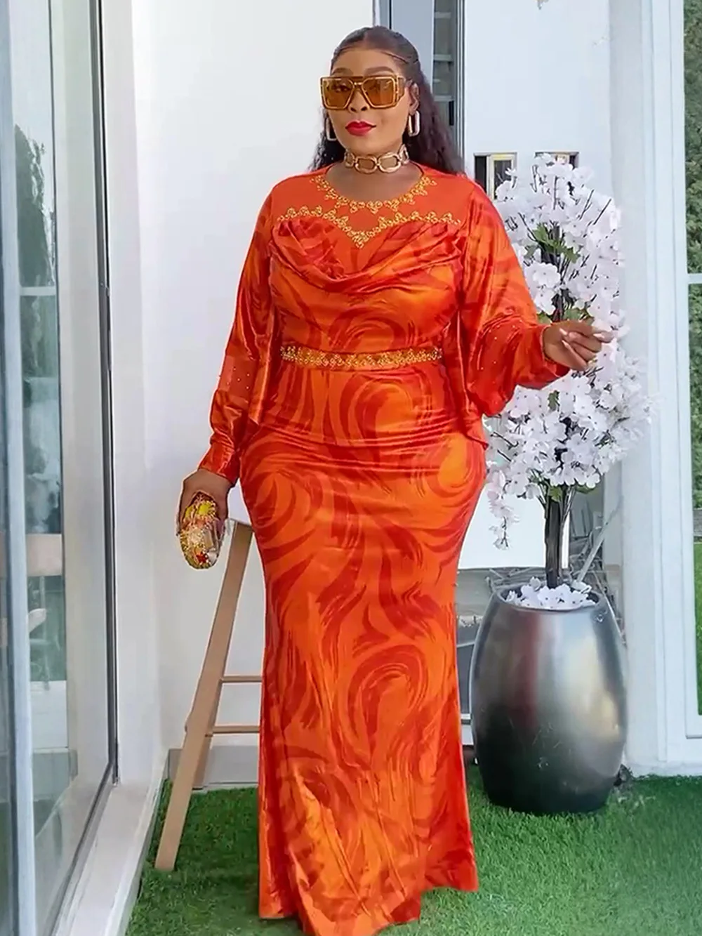 

Elegant African Dresses for Women 2025 New Africa Clothing Plus Size Turkey Wedding Party Long Dress Dashiki Ankara Outfits Robe