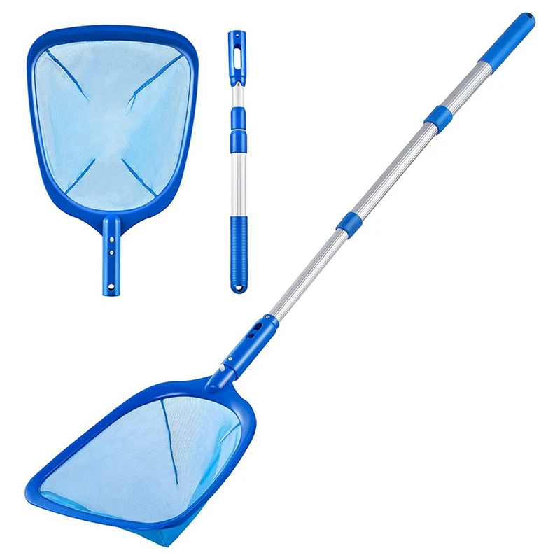 

1 Piece Pool Skimmer Pool Net With 3 Section Pole, Pool Skimmer Net With Fine Mesh Net Ultra-Fine Pool Skimmer