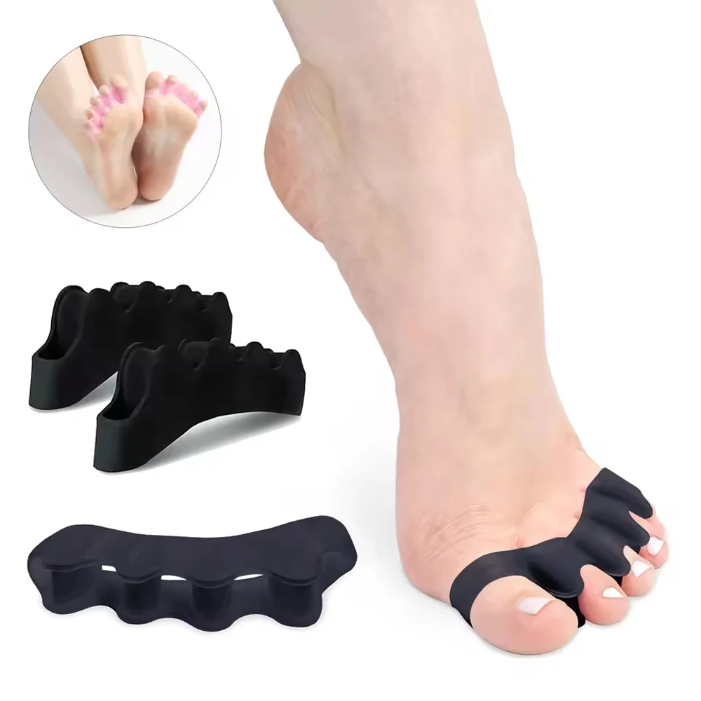

1 Pair Silicone Toe Separator, Bunion Corrector,Hammer Toe Corrector, Soft Silicone Material for Toe Separation Foot Care Tool