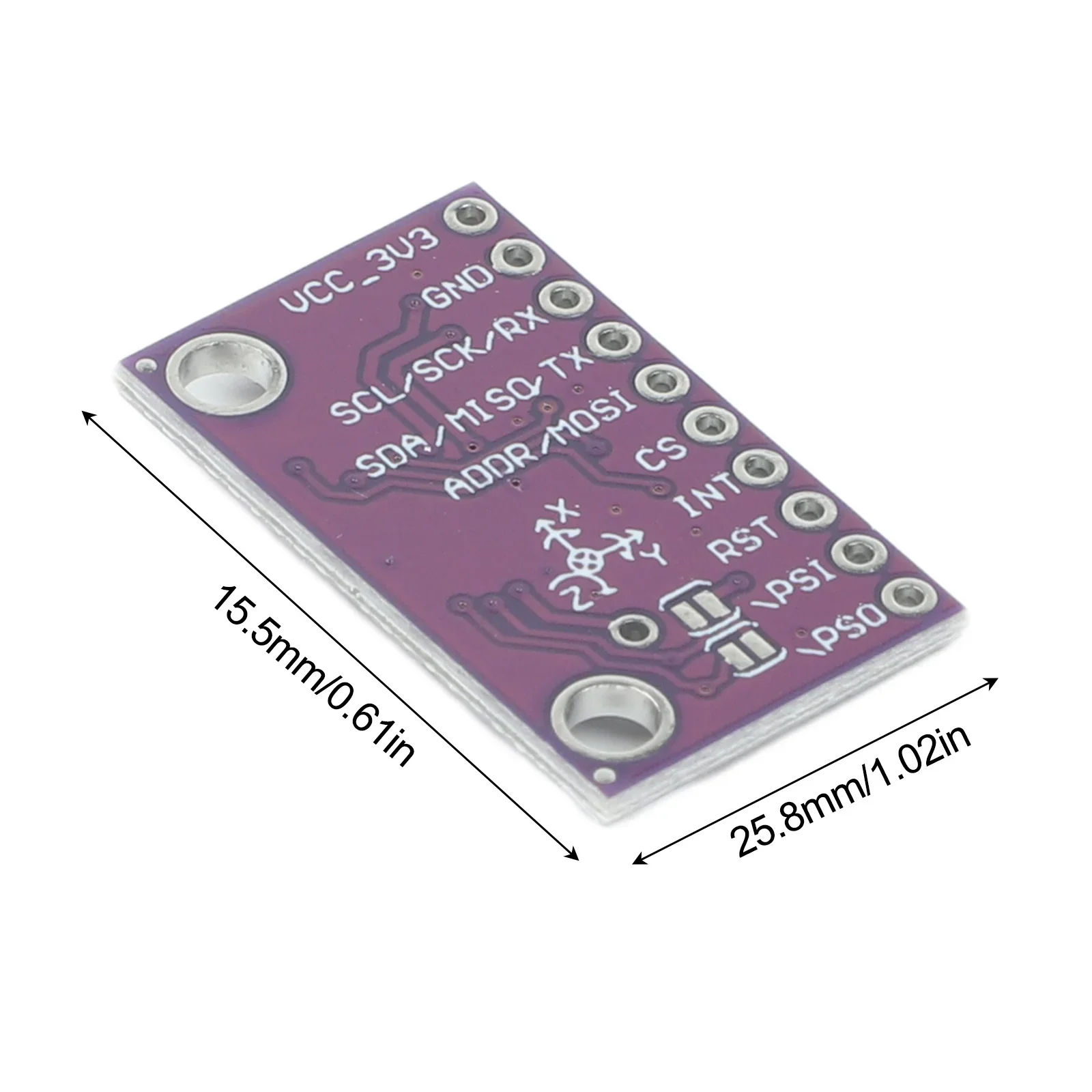 Battery Powered Motion Tracking Sensor 9DOF Sensor Module Advanced Sensor Fusion Compact IoT Device Efficient Battery Life