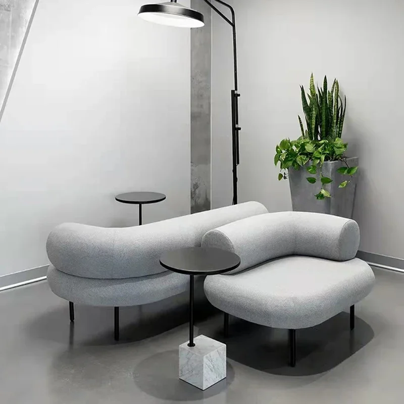 #Brown Nordic Hotel Sofa Large Back Support Chaise Stretch Sofa Sectional Couch Velvet Divani Soggiorno Living Room Furniture