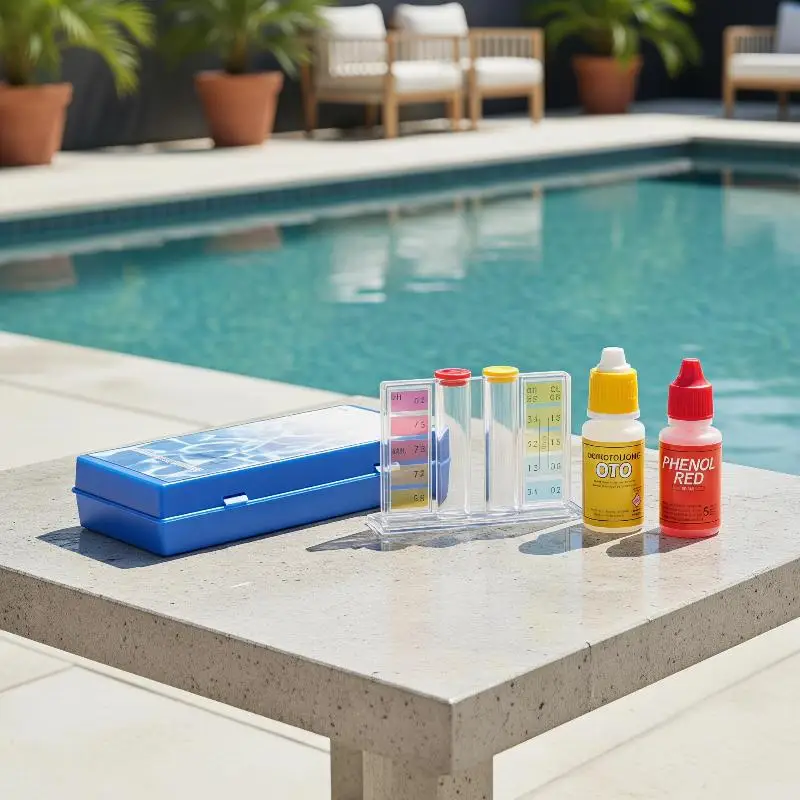 Benutzerfreundliches PH-Chlor-Testgerät für Schwimmbäder, 1 Set Wasserqualitäts-Testkit für Innen- und Außenpools sowie Spa-Wartung – Detail 8