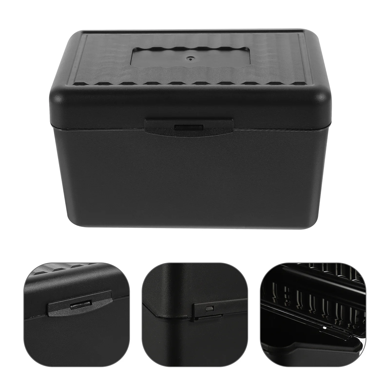 Caja para tarjetas de visita, soporte para tarjetas de plástico, organizador de escritorio, suministros de oficina, contenedor de almacenamiento de tarjetas, Base estable antideslizante