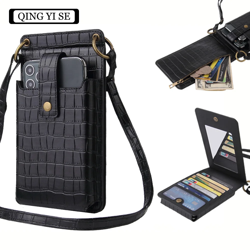 

Suitable for iphone14promax/13/12 Phone Case Card Holder 14plus Chain Long Shoulder Mini Cross-body Holster Mobile Phone Bag