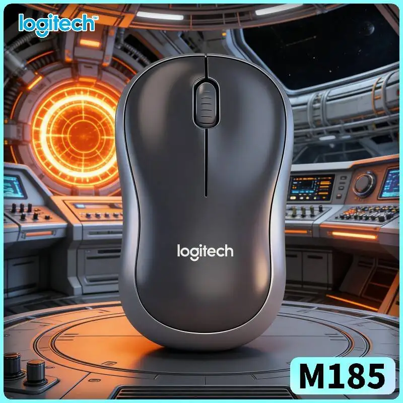 Logitech M185 Mouse-MovePrecise 1000 DPI Optical Sensor 2.4GHz 10m Range 12-Month Battery Auto-Sleep Function Tool