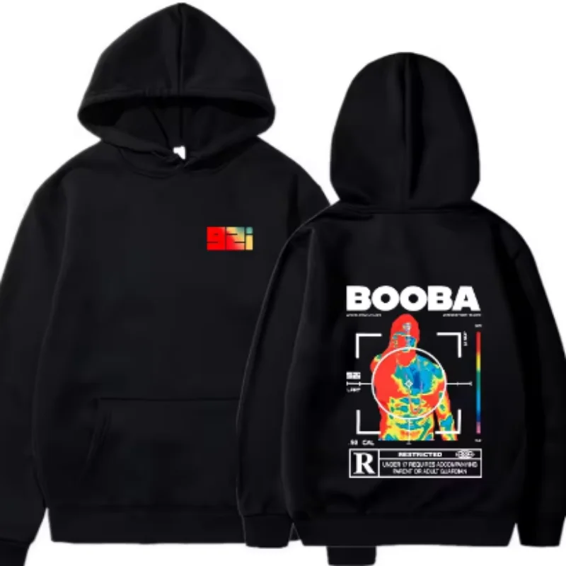 2025 التجارة الإلكترونية B2O للرجال والنساء نفس النمط موضة ملابس منقوشة بكم طويل هوديي للنساء الترفيه Hariku Style Street Tren