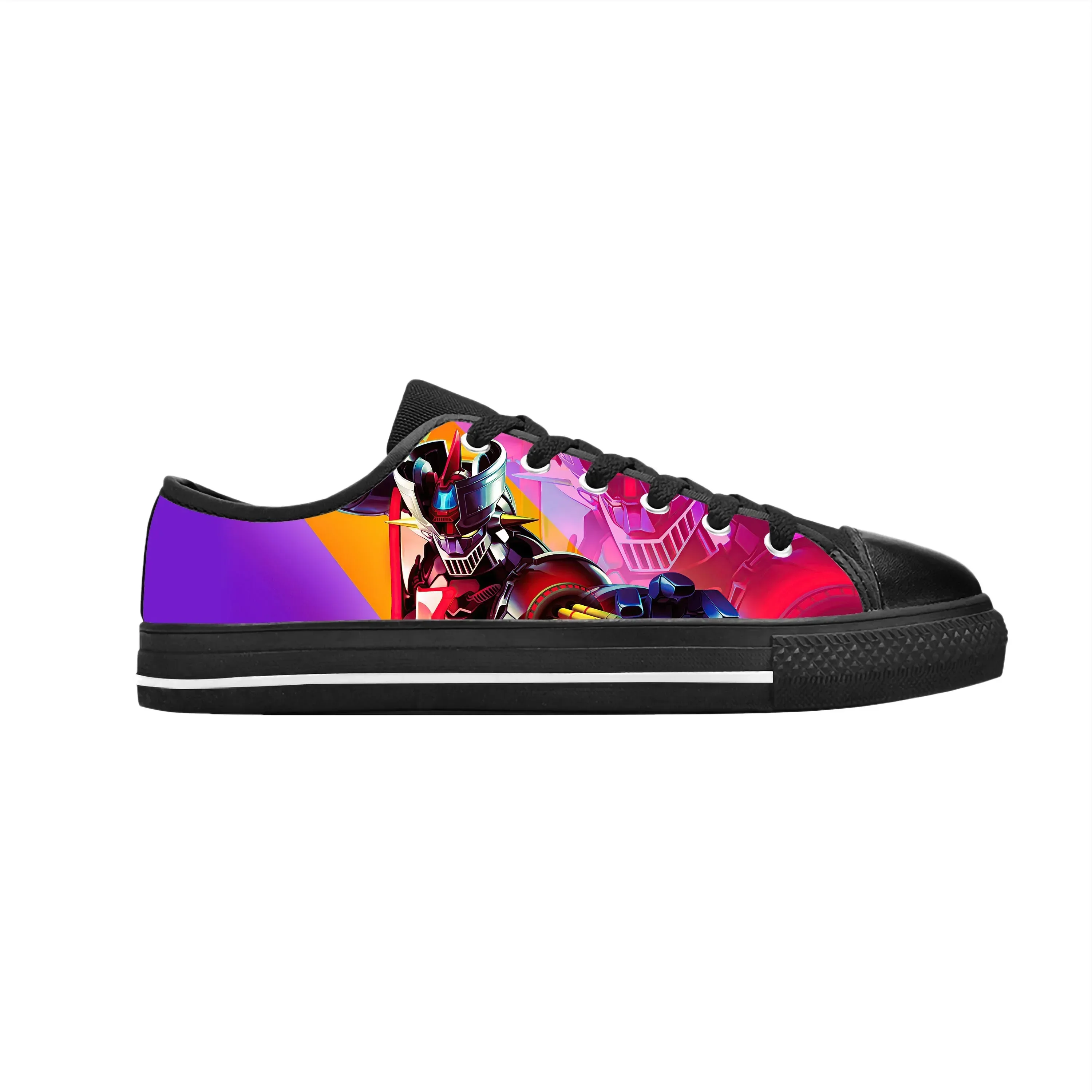 

Japanese Anime Cartoon Manga Mazinger Z Robot Cool Casual Cloth Shoes Low Top Comfortable Breathable 3D Print Men Women Sneakers