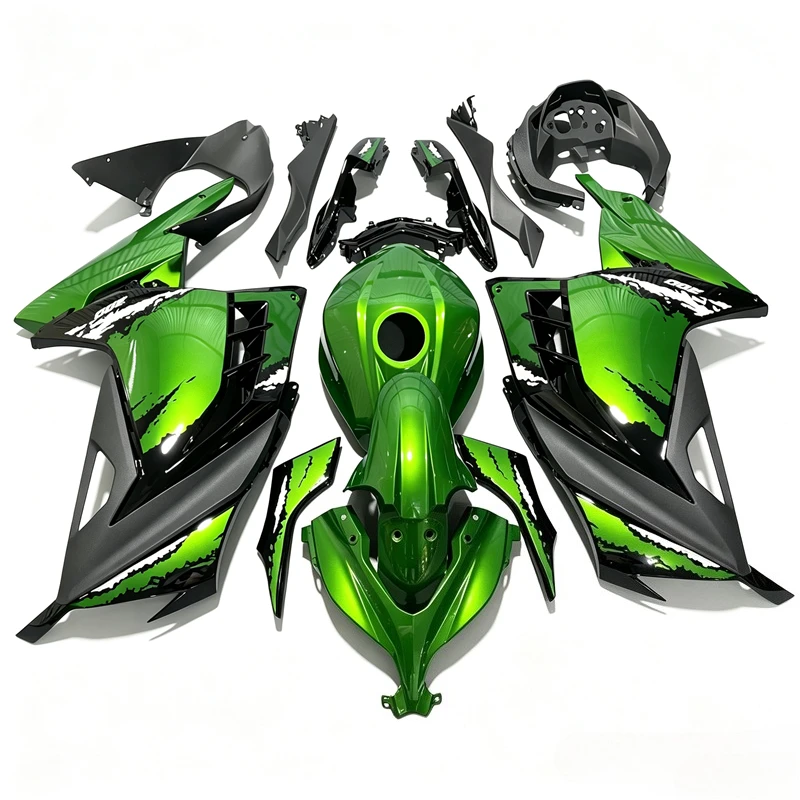 Motorcycle Fairing Kit Suitable for Kawasaki Ninja 250 Ninja 300 13-17 EX250 EX300 2013-2015 2016 2017 Fairing Metallic green