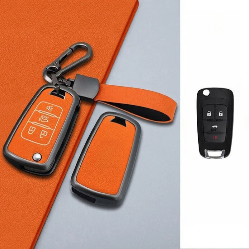 غطاء حافظة مفاتيح السيارة من الجلد المصنوع من سبائك الزنك لسيارة تشيفي كامارو إمبالا لبويك إنكور