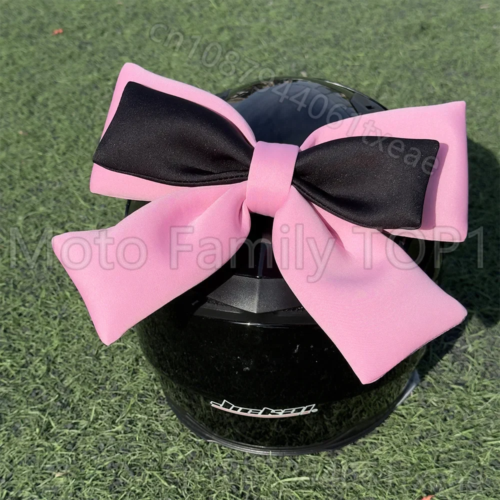 

Электрический мотоциклетный шлем, декоративный большой бант, соответствующий цвету локомотива, ретро шлем, декоративная наклейка, аксессуары для мотоциклистов