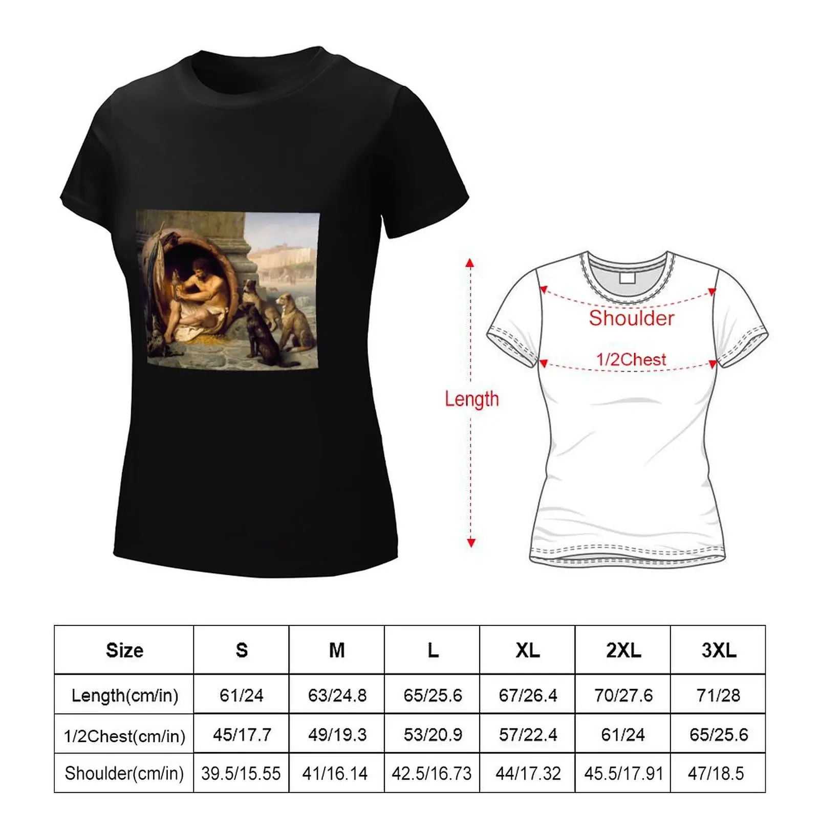 Diogenes the Cynical Philosopher and his dogs T-Shirt plus size tops female tops oversized t-shirt dress for Women sexy