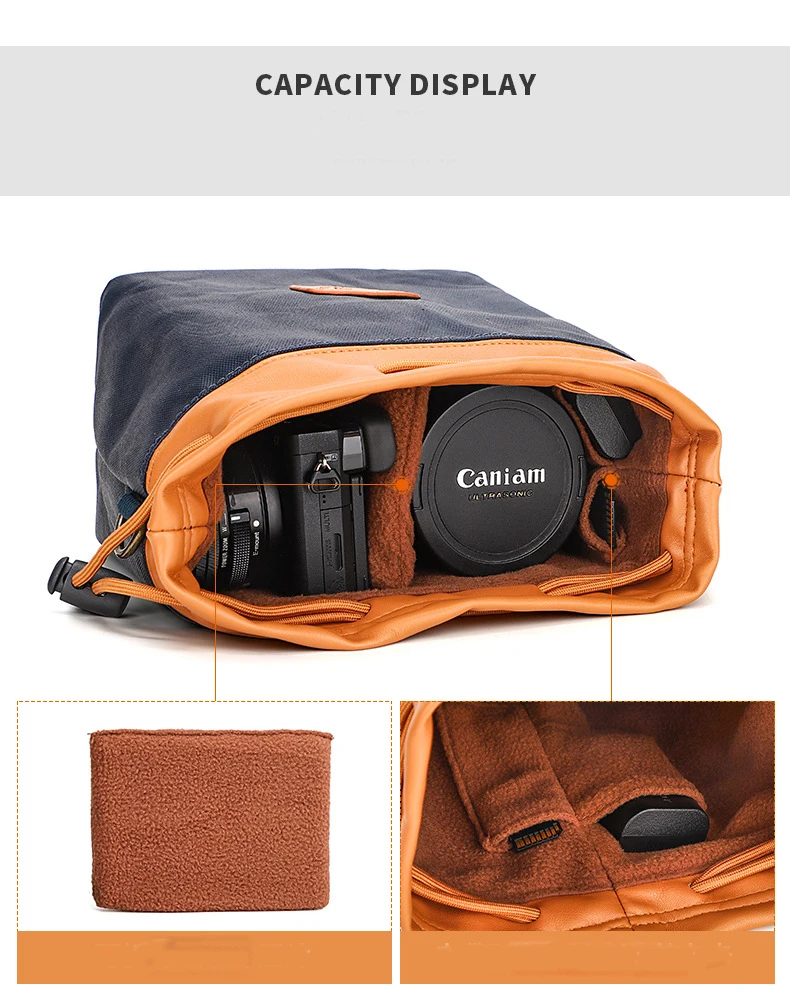 SLR camera lens bag storage bag cross-border shock-absorbing lens barrel digital camera inner bag