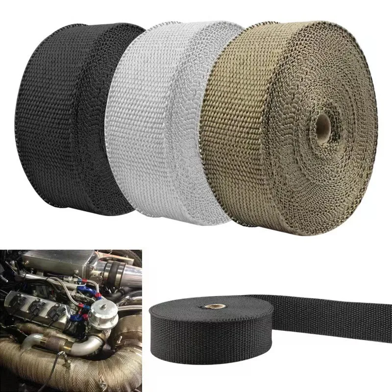 Exhaust Pipe Heat Shielding Tape High-Temperature Resistant Binding Tape For Exhaust Pipe Modification Heat-Resistant Cotton