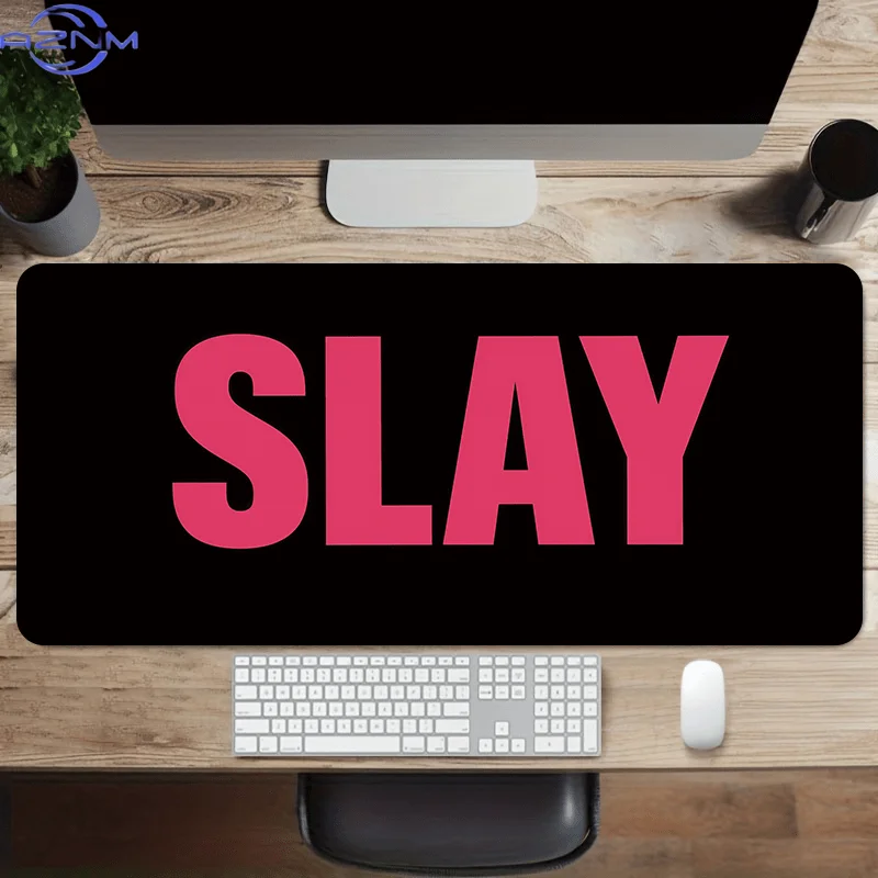 One Mouse Pad Measuring  cm, Featuring a Non-Slip Extended Design in a Stylish Pink Letter Pattern, Perfect for Decorating Your