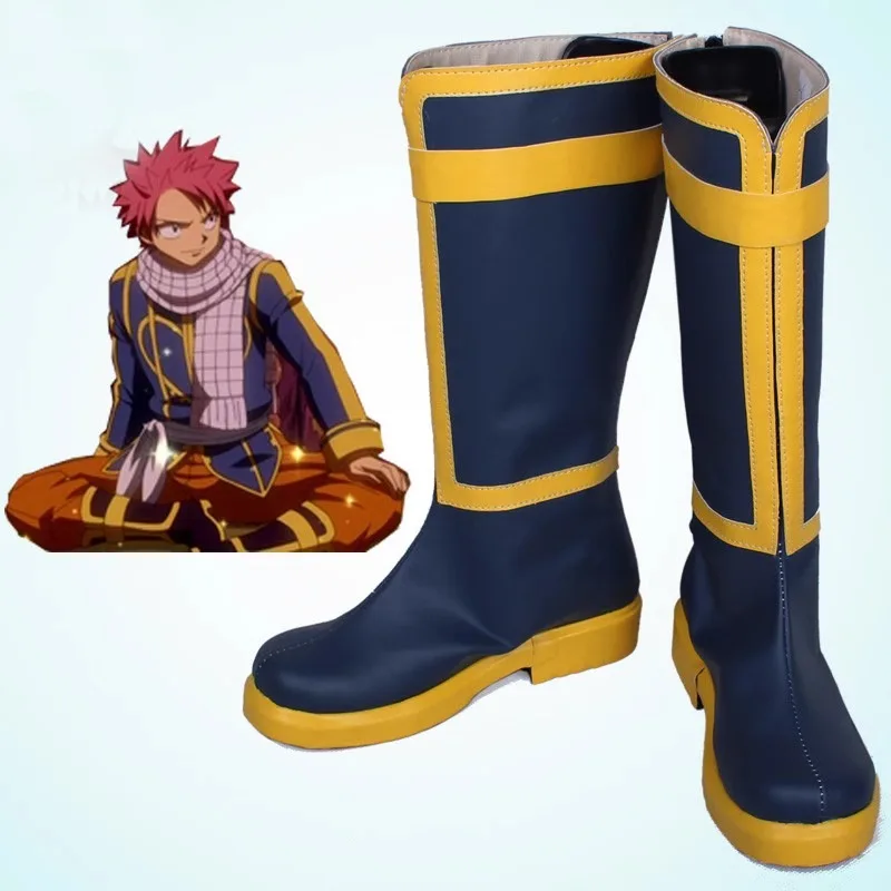 

JP Anime FAIRY TAIL Etherious Natsu Dragneel Обувь для косплея Кожаные ботинки ручной работы