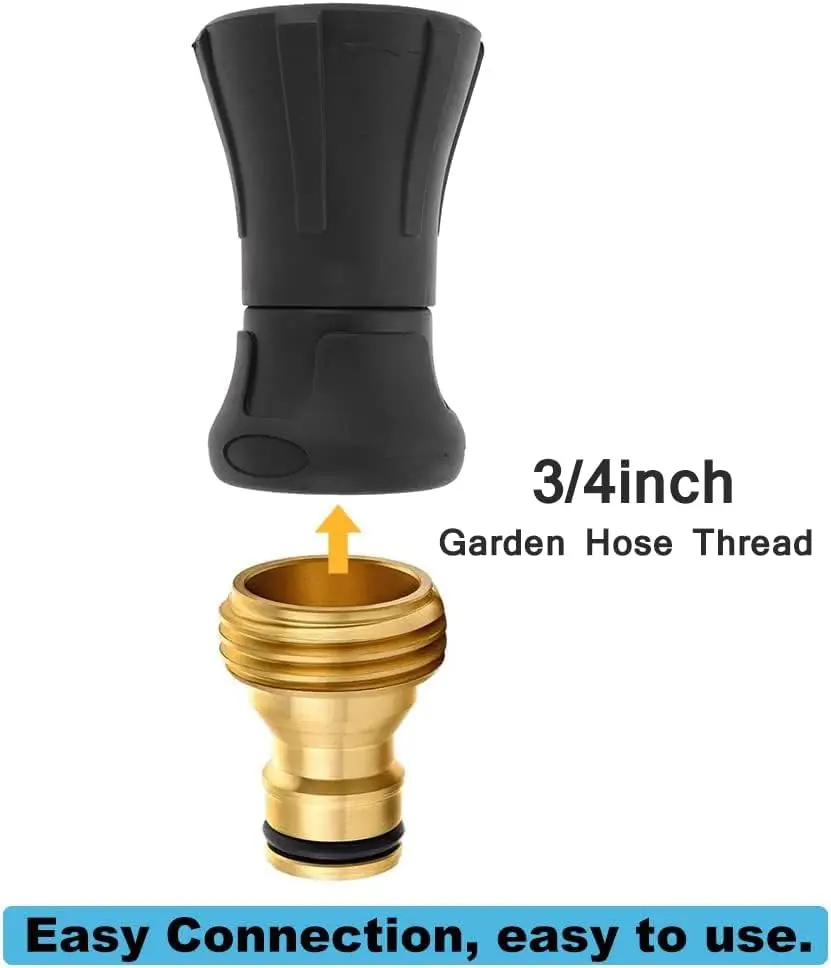 2pcs High Pressure Sprayer Nozzle 3/4 Inch Garden Hose Nozzle Watering Sprinkler Irrigation Spray Nozzles for Car Washer Fireman gallery 2