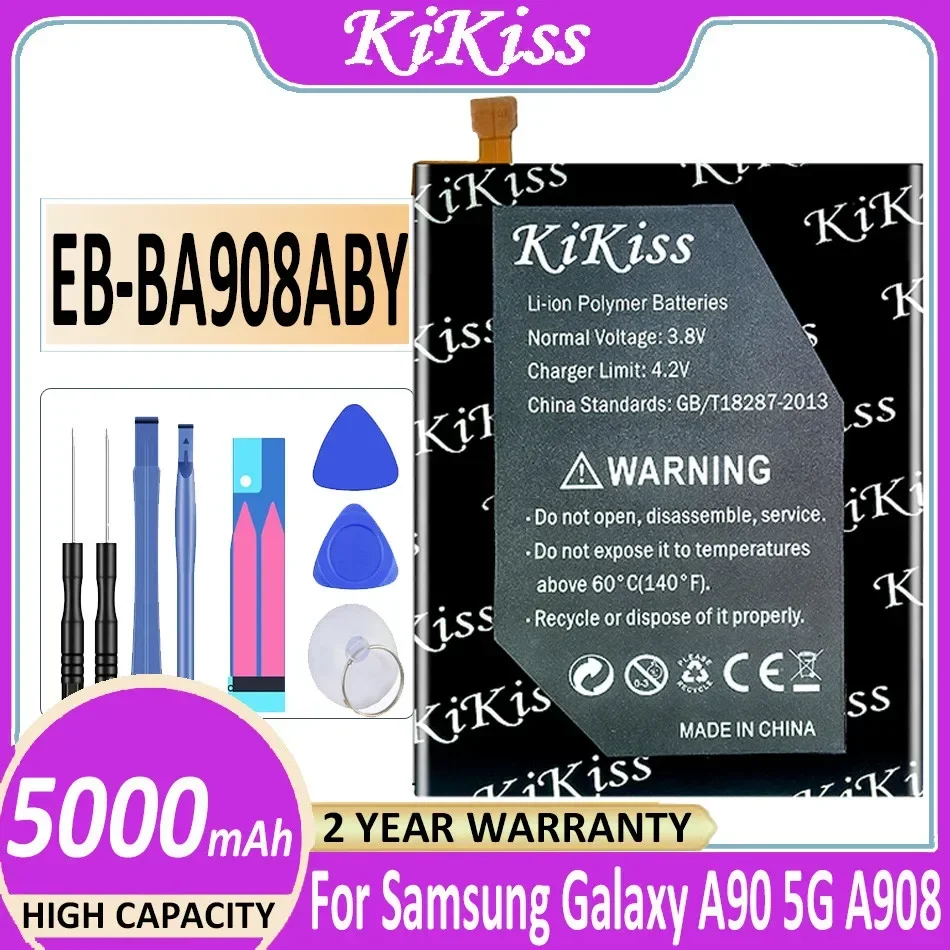 

KiKiss Replacement Battery EB-BA908ABY 5000mAh For SAMSUNG Galaxy A90 5G A908 Batterij + Free Tools