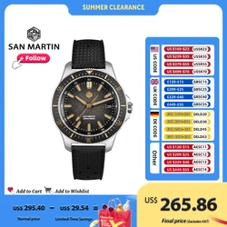 2025 San Martin New 40mm Diver Watch Stainless Steel NH35 Automatic Mechanical 200m Waterproof Men Timepiece Luminous SN0118G-B
