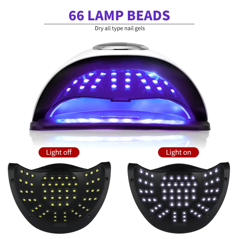 Professional 66 LEDs UV Gel LED Dryer Light Nail Lamp for Nails Manicure Gel Polish Nail Art Accessories Curing Gel Toe Nails