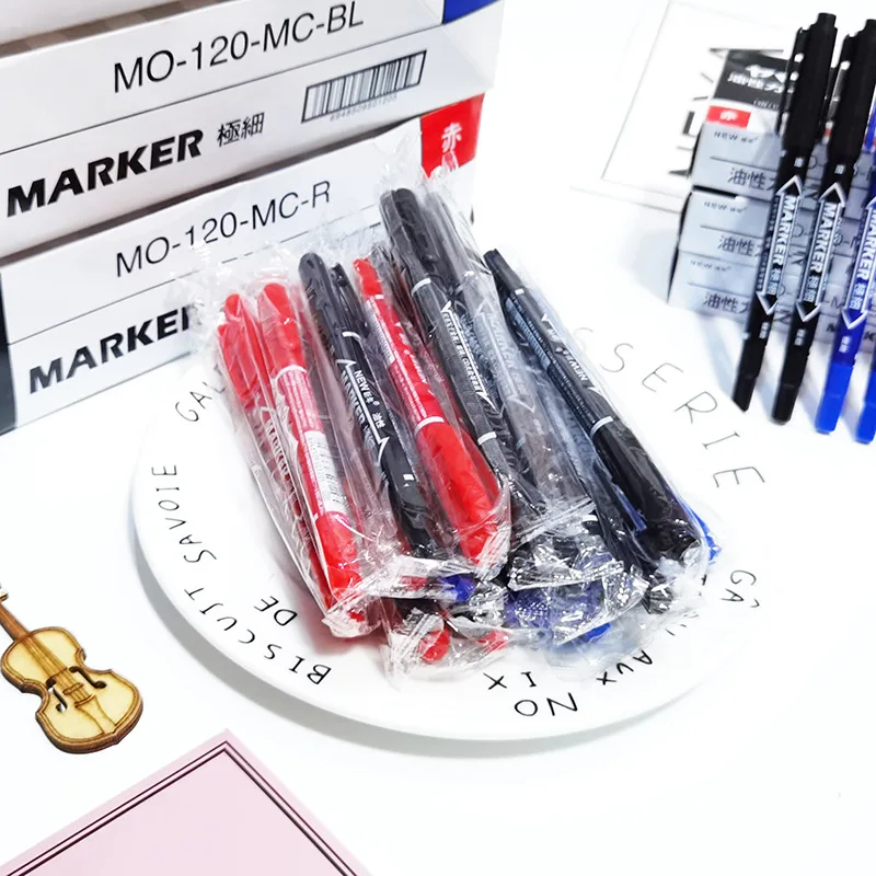 0.5mm Marker Pens Tattoo Skin Markers Scribe 1/3pcs Permanent Makeup Tattoo Supplies Large Capacity Ink Waterproof Marker Pen