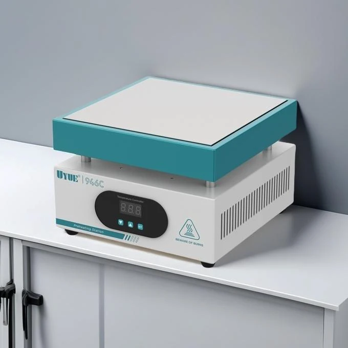 UYUE 946C الألومنيوم الركيزة طاولة التدفئة درجة حرارة ثابتة قابل للتعديل درجة الحرارة لوحة التسخين المسبق