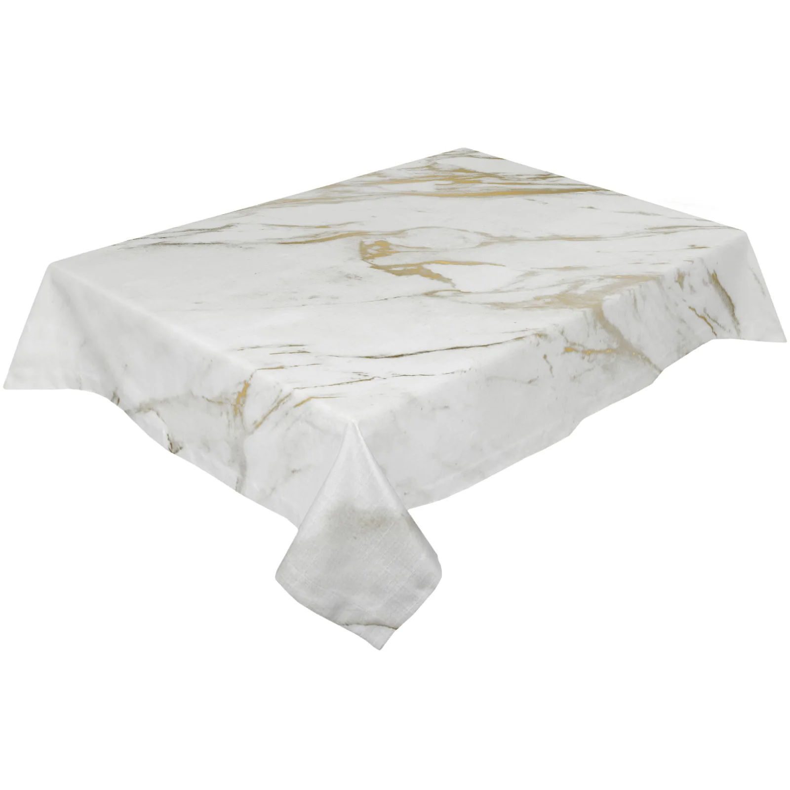 White And Gold Pattern Marble Table Cloth Waterproof Dining Tablecloth Kitchen Decorative Coffee Cuisine Party Table Cover