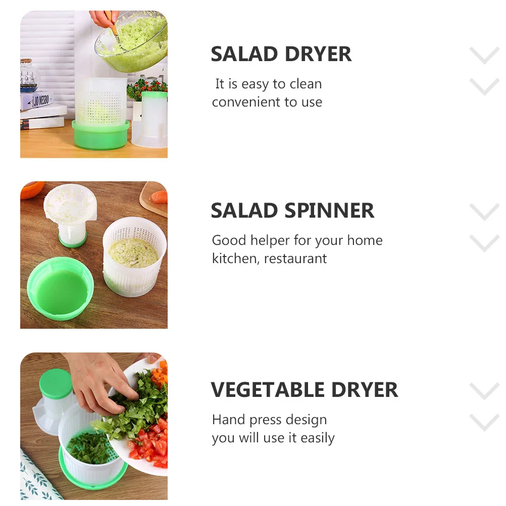 

1pc Vegetable Dehydrator Pp Plastic Manual Food Dryer For Dumpling Filling Water Remover Salad Spinner Kitchen Tool