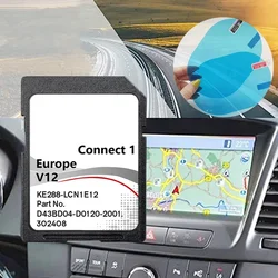 Original für Nissan Connect 1 V12 Update Neueste Karten 2022, Sat Nav-Speicher, SD-Karte, Qashqai Juke mit Antibeschlag-Rückaview-Aufklebern