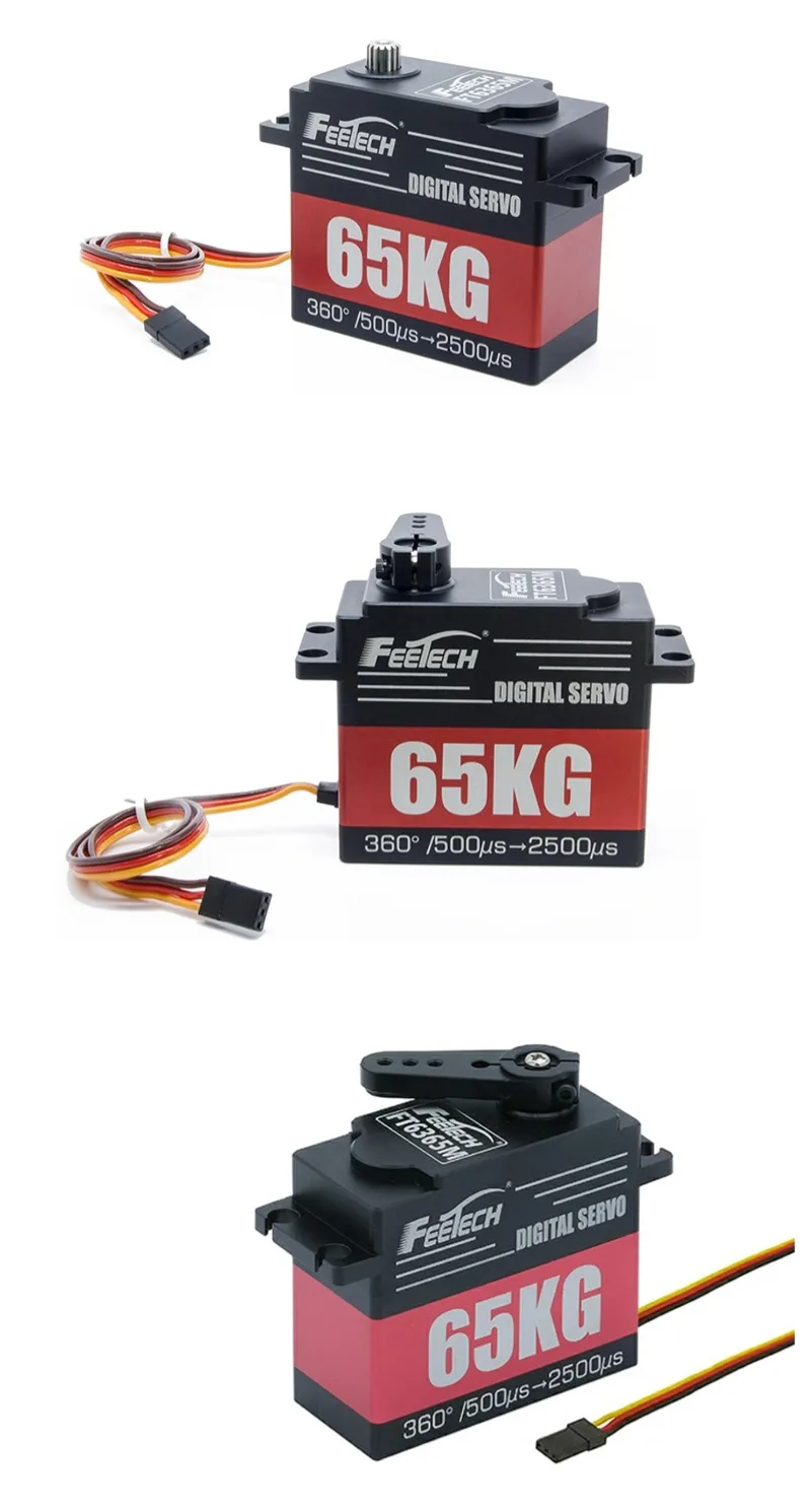 Shenzhen Feetech Servo 65Kg Hight Torque 360 Degree Steel Gear Digital Servo Motor for Dynamixel Xl330 /Boat Engine