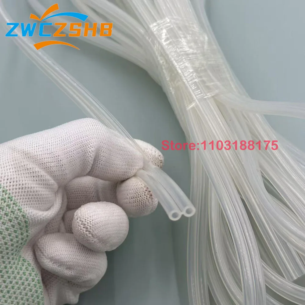 5 متر لينة سيليكون الحبر أنبوب خط مزدوج خطين لإبسون ميماكي غطاء علوي Mutoh VJ 1604 1624 مضخة الجمعية الأنابيب خرطوم 4.5*2.5 مللي متر #2