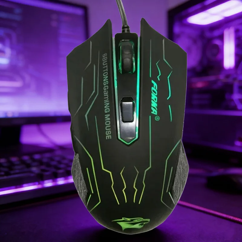 New 2026 Silent Click USB Wired Gaming Mouse 6 Buttons RGB L