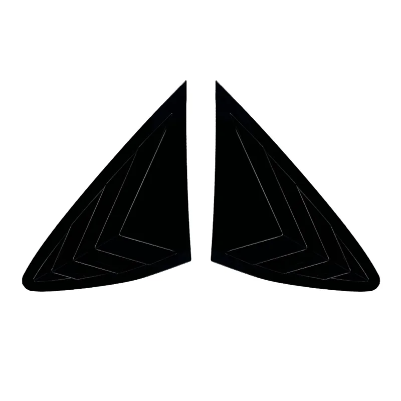 

Car Rear Triangular Window Louvers Shutters Blinds Cover Trim For GLC Coupe C253 2016-2022 Glossy Black