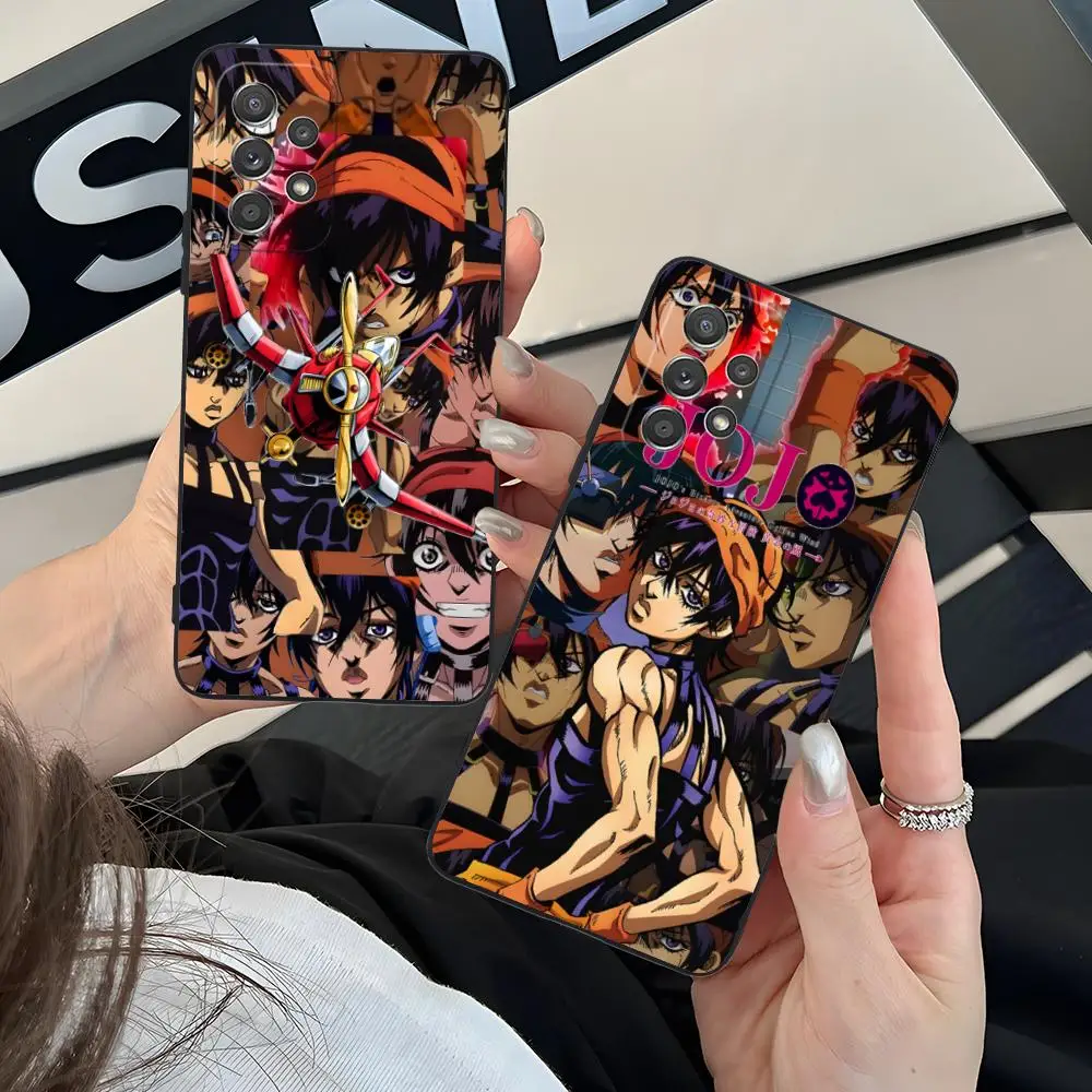 Funda de Teléfono con Diseño de Anime JOJO Narancia Ghirga para Samsung Galaxy A56 55 54 53 52 51 36 35 34 23 16 15 5G, Carcasa Colorida para Celulares