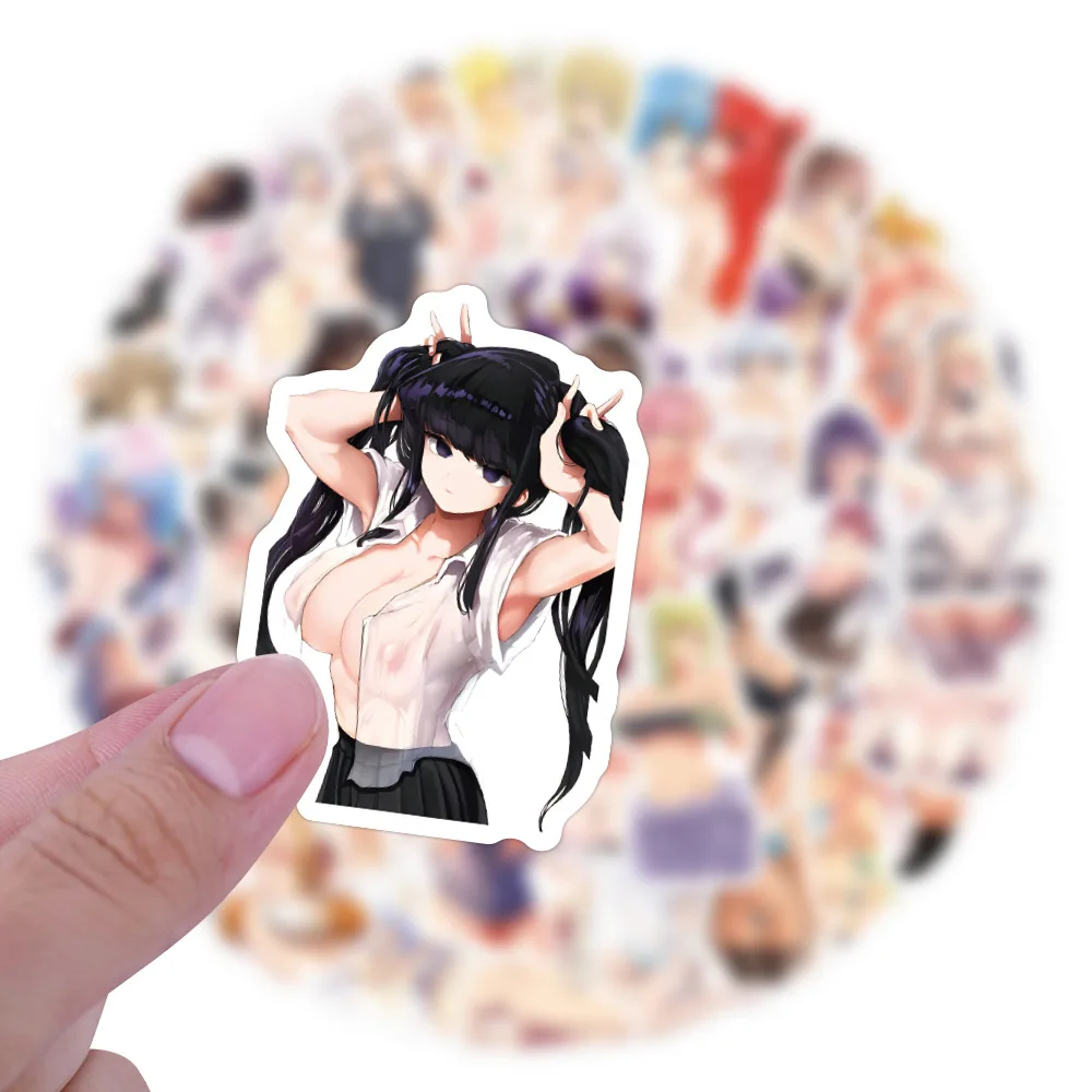 120pcs New Anime Sexy Waifu Bikini Girl Decorative Mobile Phone Skateboard Waterproof Sticker