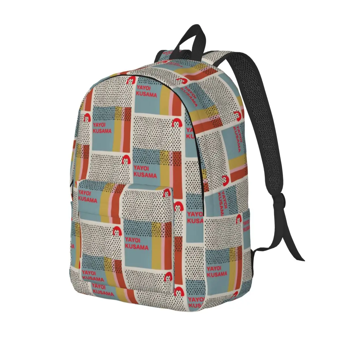 Custom  Yayoi Kusama Infinity Canvas Backpacks for Boys Girls School College Travel Bags Men Women Bookbag Fits 15 Inch Laptop