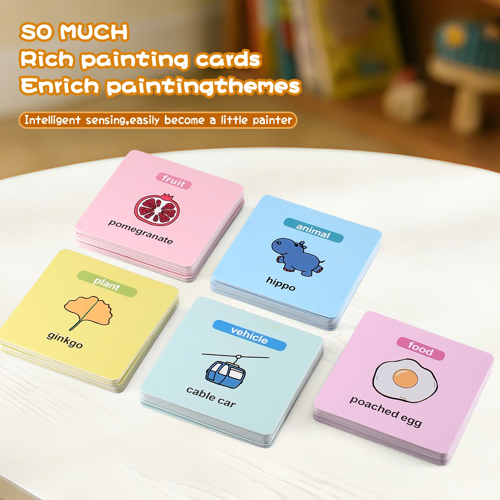 Robô de Desenho Educacional Interativo, Robô de Pintura Automático com 100 Cartões, Brinquedo de Máquina de Ensino Inteligente