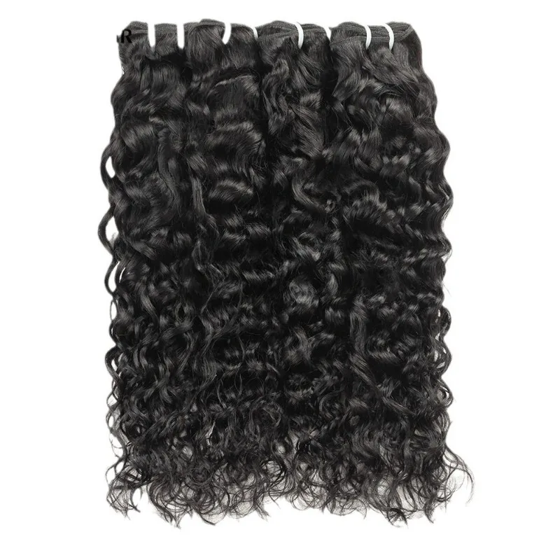 12A الصف مستقيم الجسم موجة عميقة حزم الشعر البشري 100 جرام/قطعة اللون الطبيعي لحمة مزدوجة ملحقات كامل نهاية البرازيلي عذراء الشعر