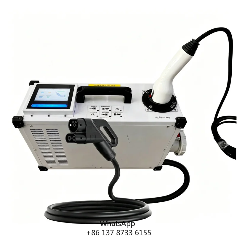 Movable CCS2 GBT Plug Fast EV Charging Station 7kw 15kw 20KW 30KW 40kw Portable DC Charger With Type 2 Input And CEE Socket