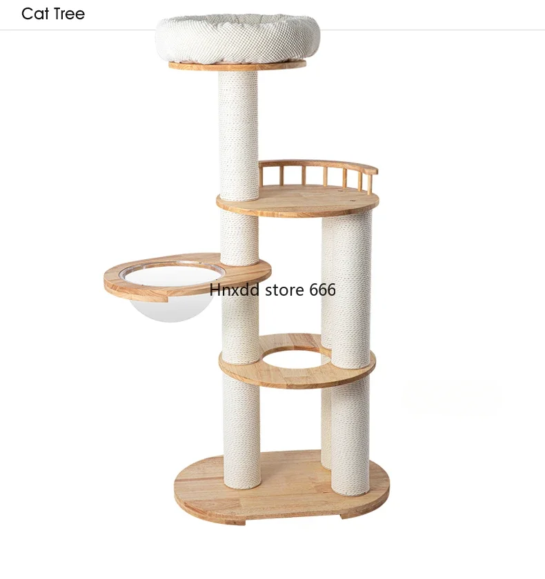 Cat climbing frame cat litter integrated wooden cat toys