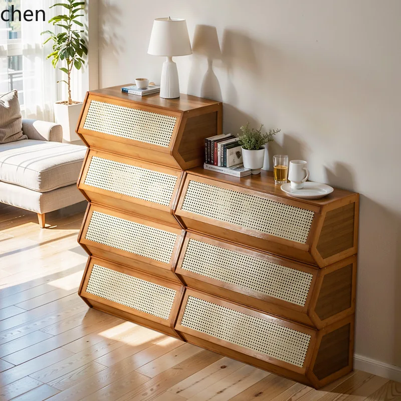 CZ Creative Chest of Drawers for Home Bedroom Living Room Bookshelf Toy Snack Storage Organizer Stackable Cabinet